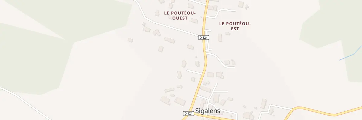 Plan du 2 Le Pouteou Ouest à Sigalens