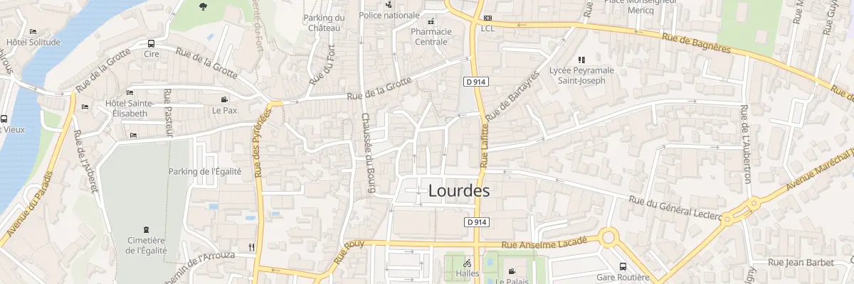 Plan du 3 Rue de la Paix à Lourdes