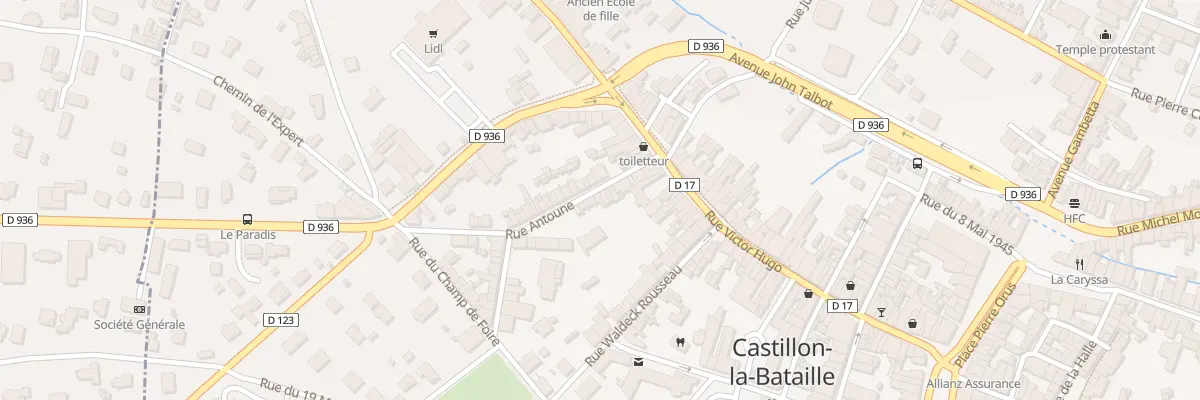 Plan du 17 Rue Antoune à Castillon-la-Bataille