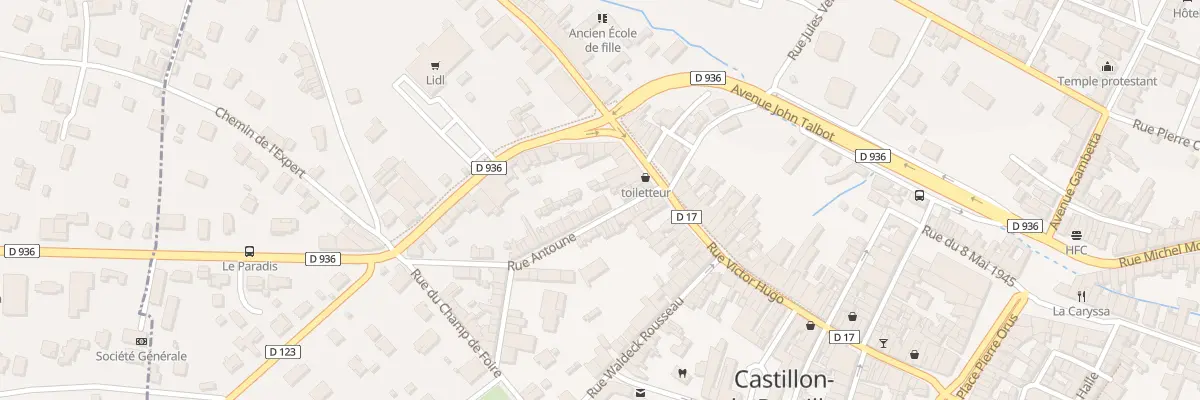 Plan du 8 Rue Antoune à Castillon-la-Bataille