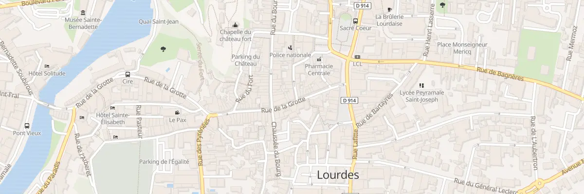 Plan du 1 Rue des Petits Fossés à Lourdes