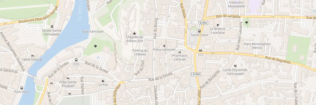 Plan du 24 Rue du Bourg à Lourdes
