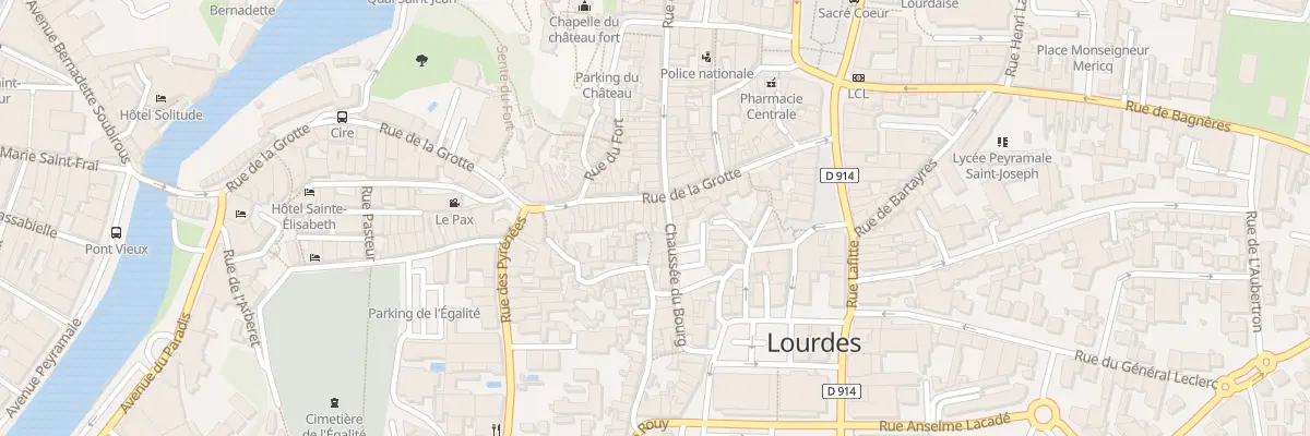 Plan du 29 Rue de la Grotte à Lourdes