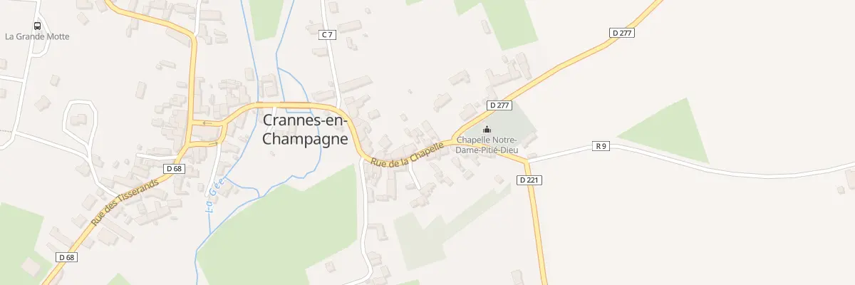 Plan du 15 Rue de la Chapelle à Crannes-en-Champagne