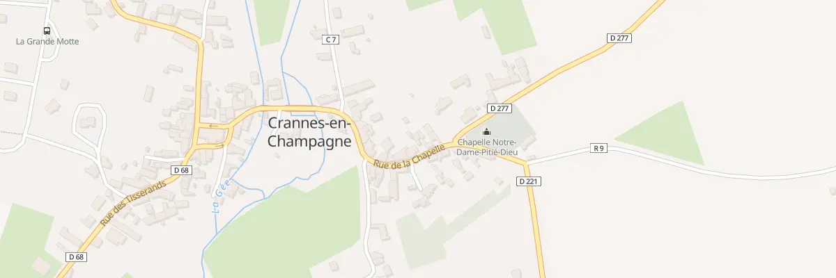 Plan du 13 Rue de la Chapelle à Crannes-en-Champagne