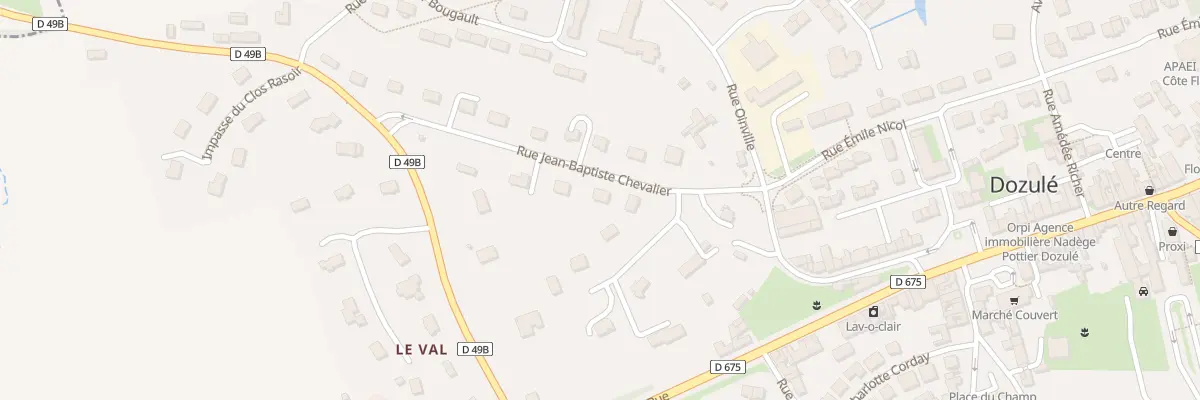 Plan du 6 Rue Jean Baptiste Chevallier à Dozulé