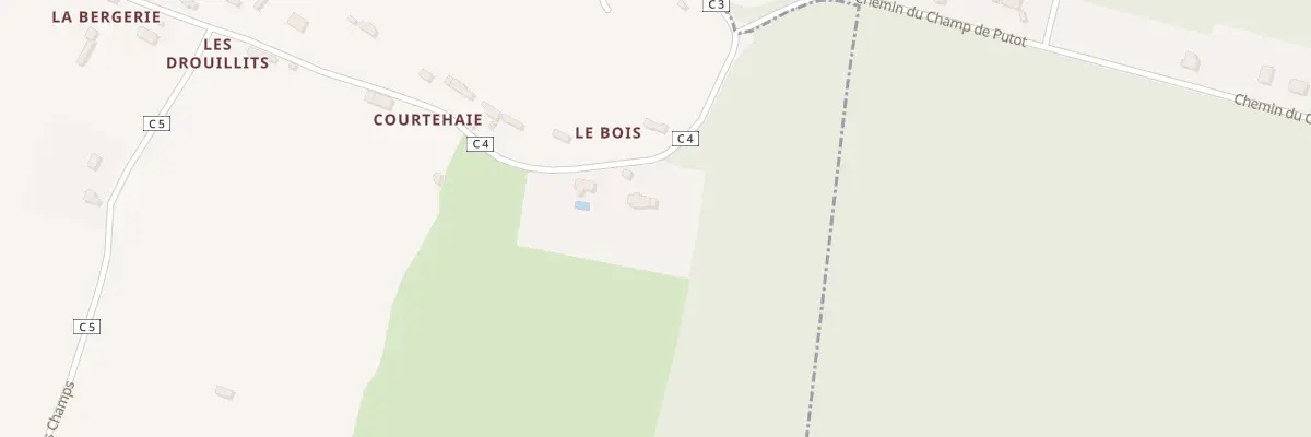 Plan du 1448 Che des Bonnements à Putot-en-Auge