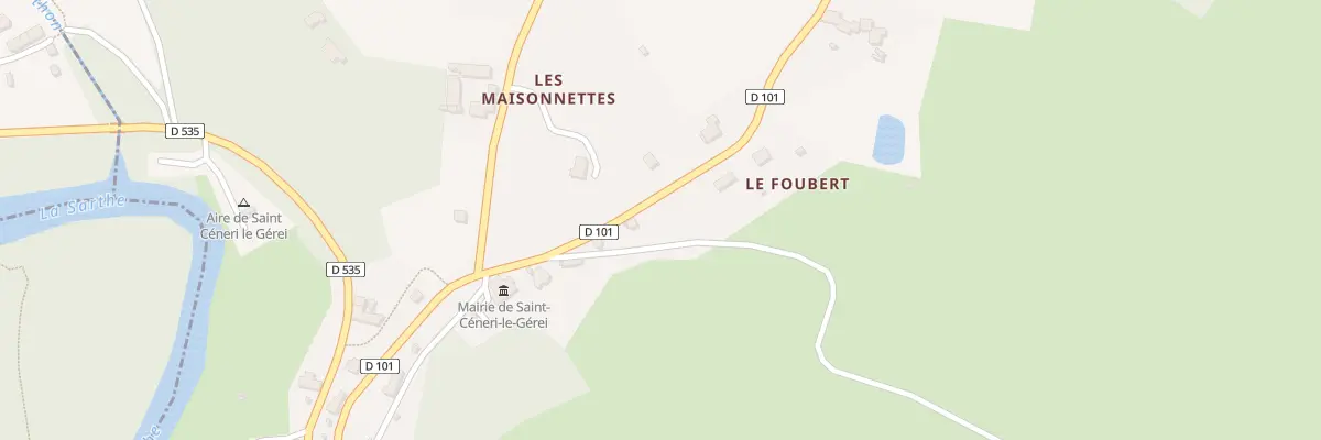 Plan du 2 Le Foubert à Saint-Céneri-le-Gérei