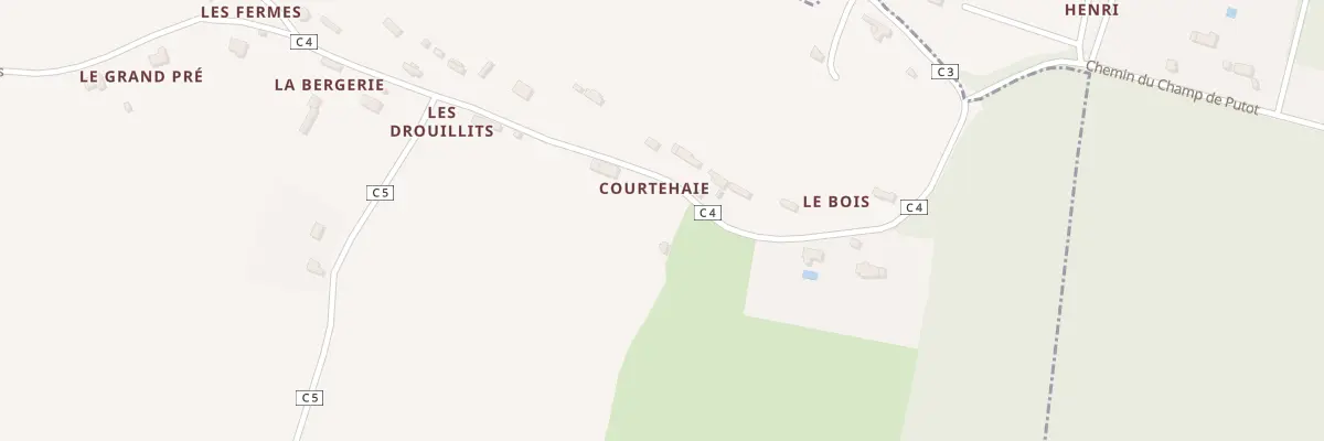 Plan du 1320 Che des Bonnements à Putot-en-Auge