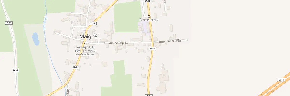 Plan du 20 Rue de l’Eglise à Maigné