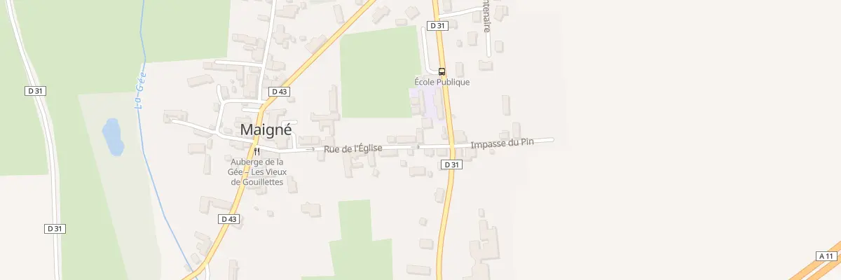 Plan du 11A Rue de l’Eglise à Maigné