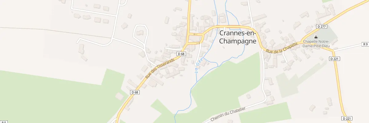 Plan du 1 Rue des Tisserands à Crannes-en-Champagne