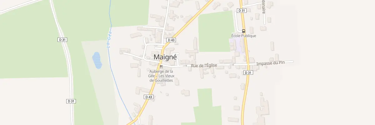 Plan du 3 Rue de l’Eglise à Maigné