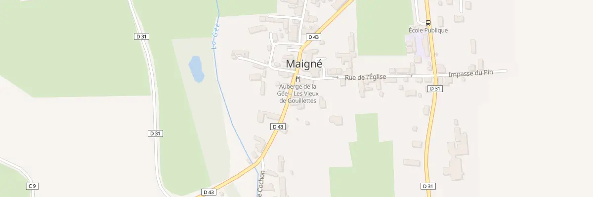 Plan du 1 Rue de la Gée à Maigné
