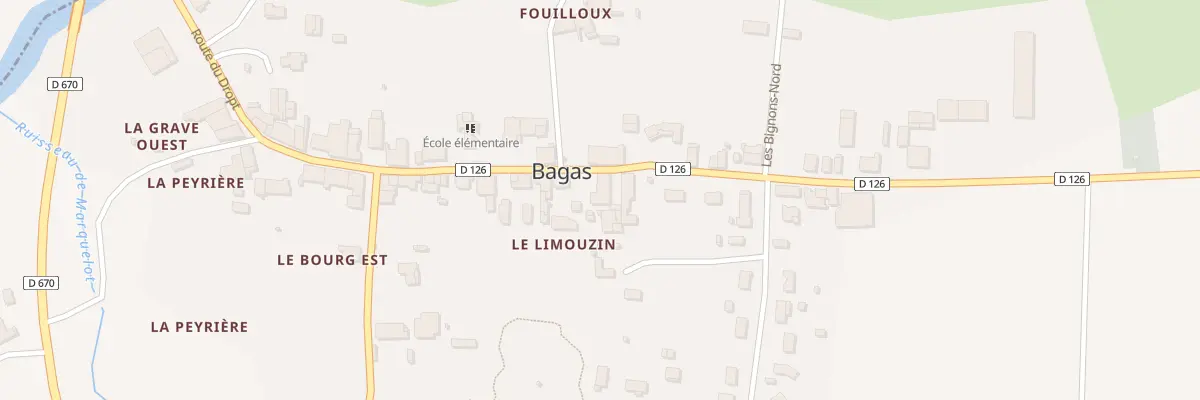 Plan du 28 Rte du Dropt à Bagas