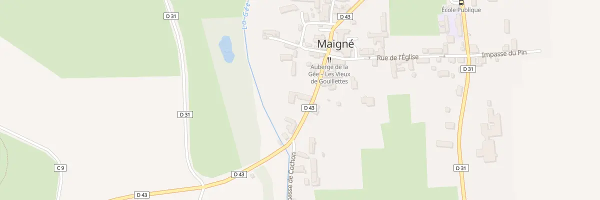 Plan du 10 Rue de la Gée à Maigné