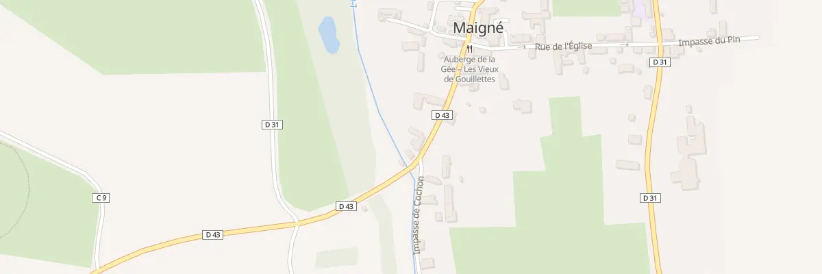 Plan du 12 Rue de la Gée à Maigné