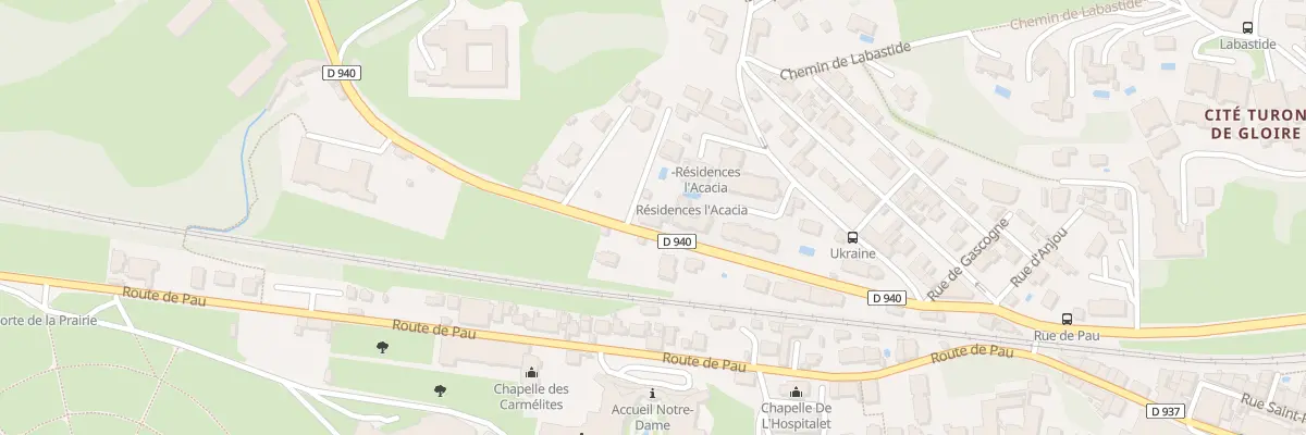 Plan du 12 Av Antoine Béguère à Lourdes