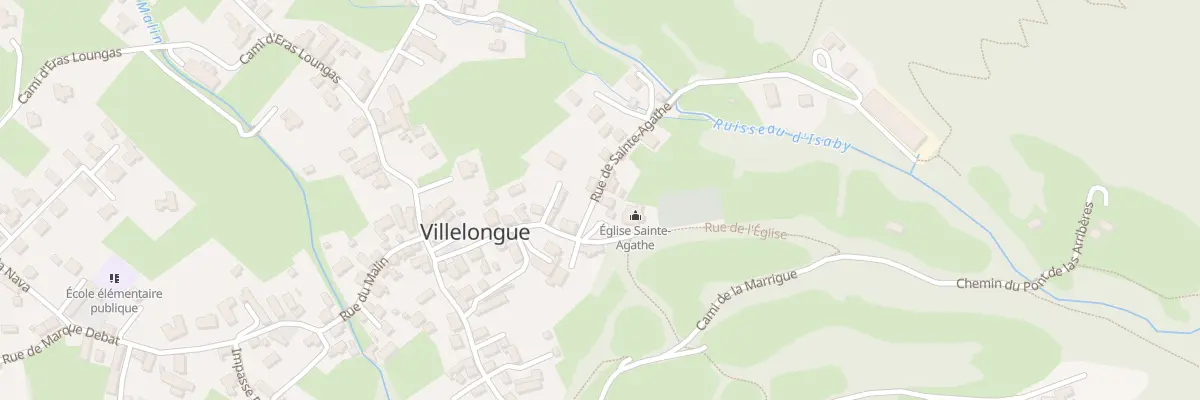 Plan du 2 Rue de Ste Agathe à Villelongue