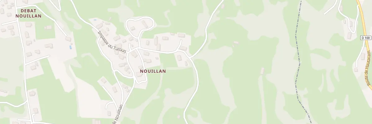 Plan du 34 Rte de Nouilhan à Beaucens