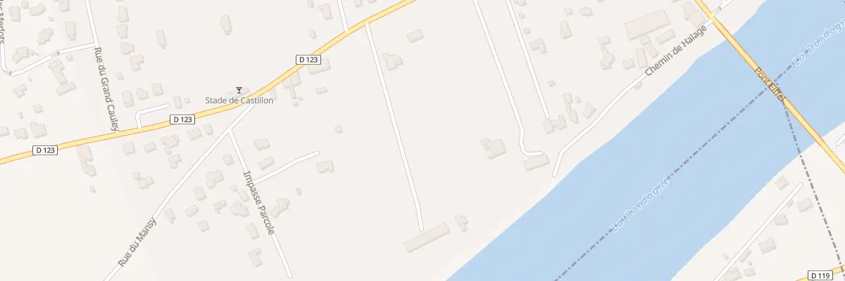 Plan du 25 Av du Stade à Saint-Magne-de-Castillon