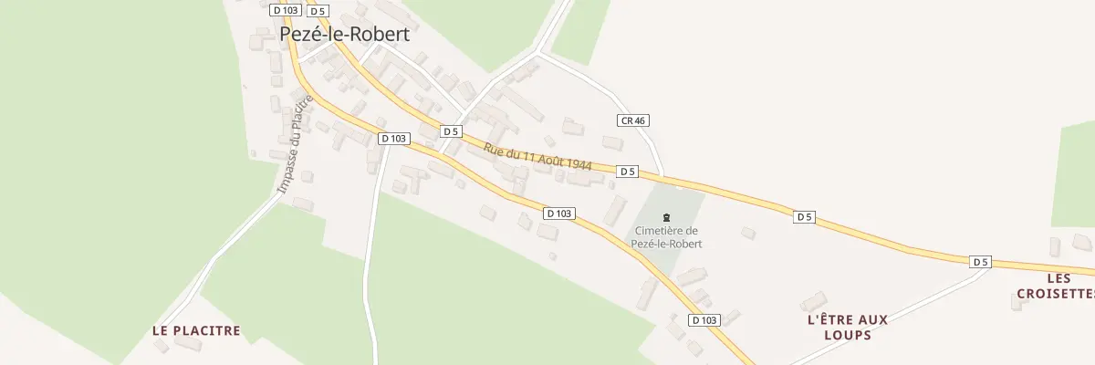 Plan du 34 Rue du 11 Aout 1944 à Pezé-le-Robert