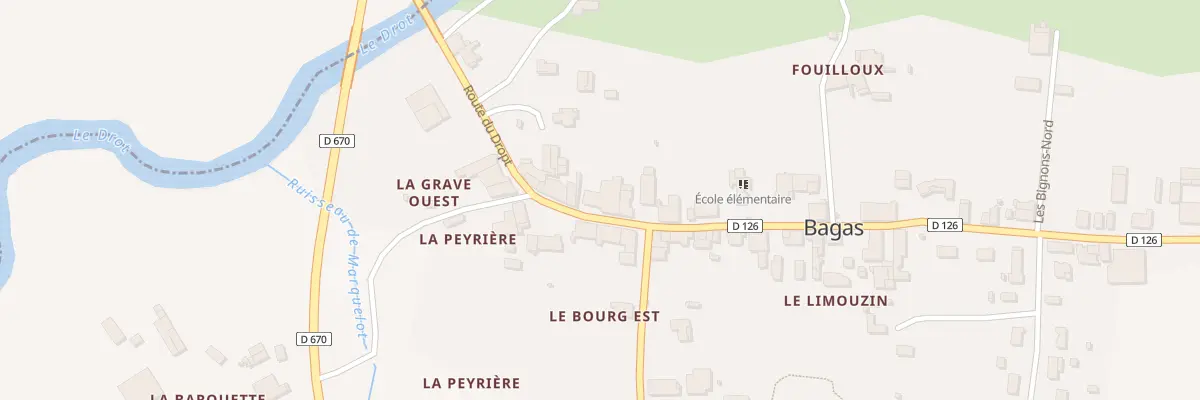 Plan du 76 Rte du Dropt à Bagas