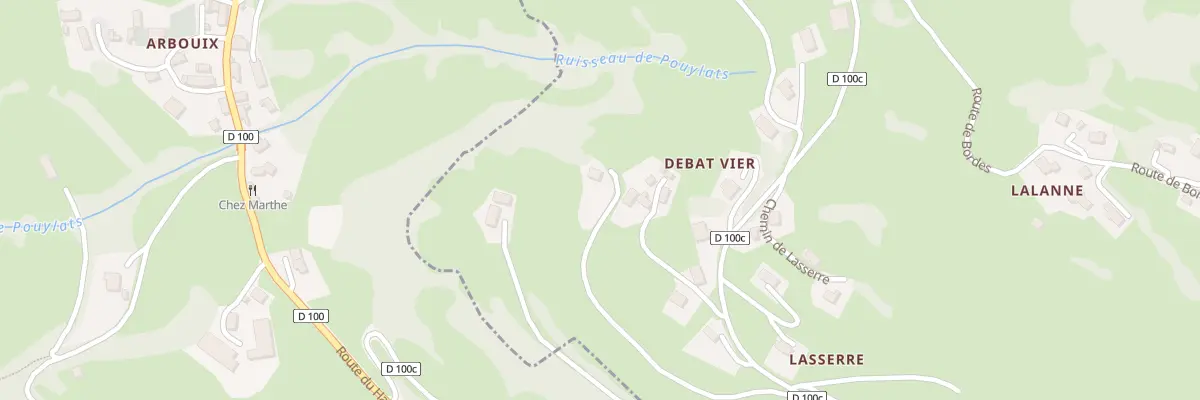 Plan du 5063 Pouyets à Vier-Bordes