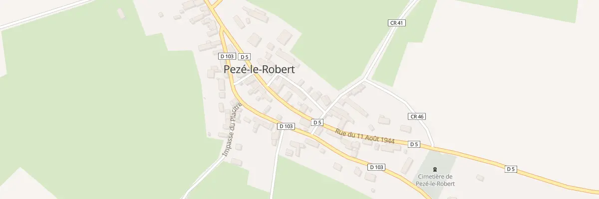 Plan du 13 Rue du 11 Aout 1944 à Pezé-le-Robert