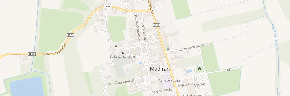 Plan du 1 Rue de la Halle à Madiran