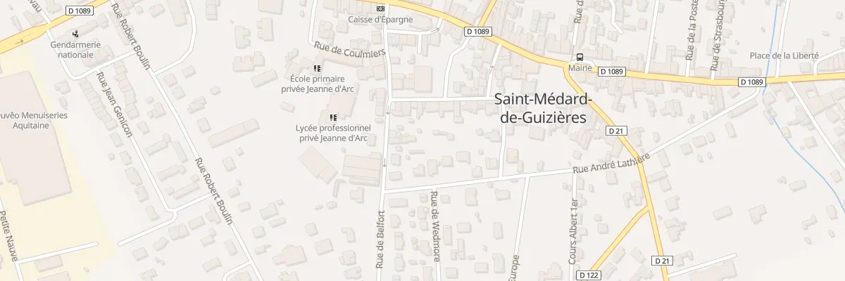Plan du 13B Rue de Belfort à Saint-Médard-de-Guizières