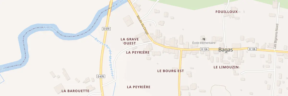 Plan du 88 Rte du Dropt à Bagas