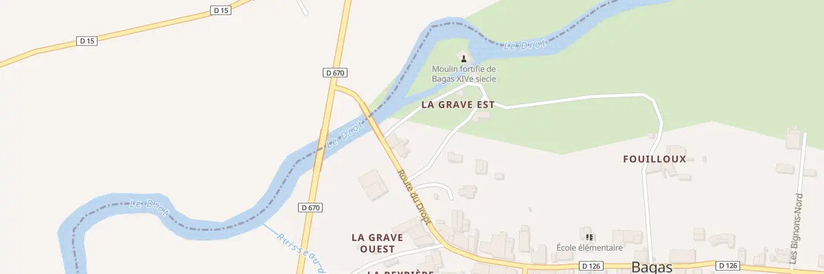Plan du 89 Rte du Dropt à Bagas