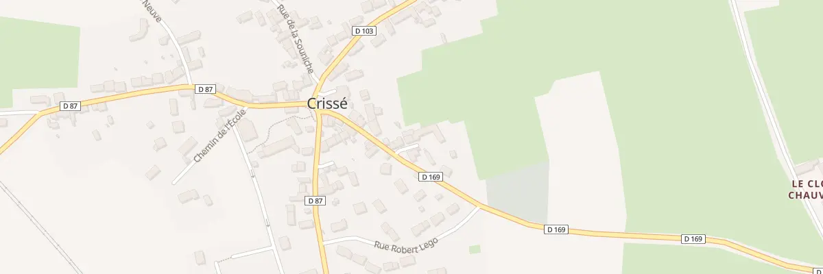 Plan du 15 Rue de la Pommeraye à Crissé