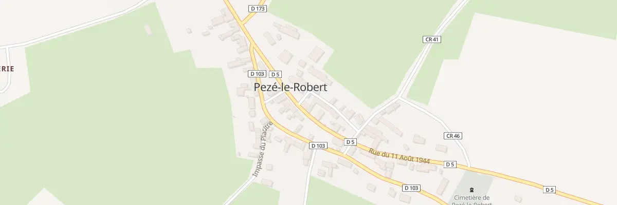 Plan du 7 Rue du 11 Aout 1944 à Pezé-le-Robert