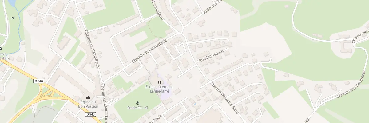 Plan du 33B Che Lannedarré à Lourdes