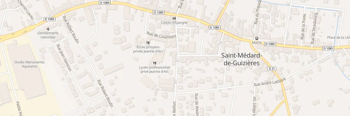 Plan du 10 Rue de Belfort à Daignac