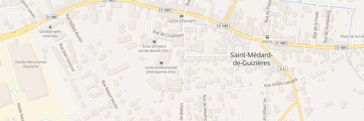 Plan du 16 Rue de Belfort à Daignac