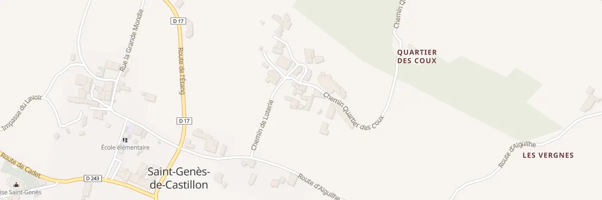 Plan du 29 Loterie à Saint-Genès-de-Castillon
