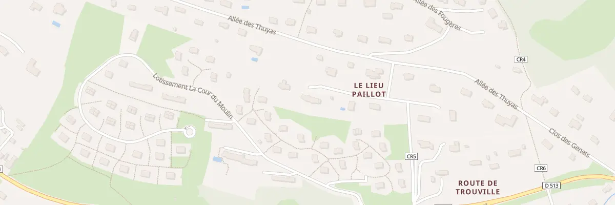 Plan du 4 All des Thuyas à Houlgate
