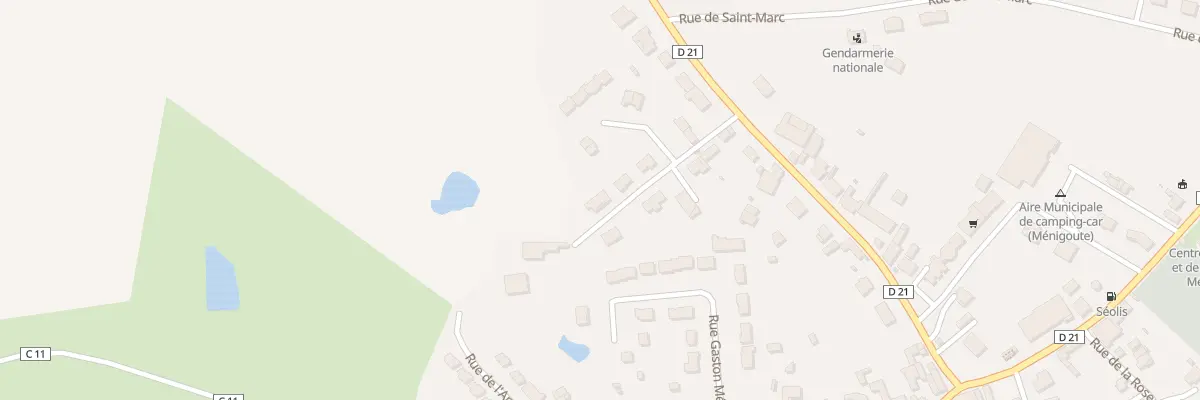 Plan du 22 Che de Beauvoir à Ménigoute