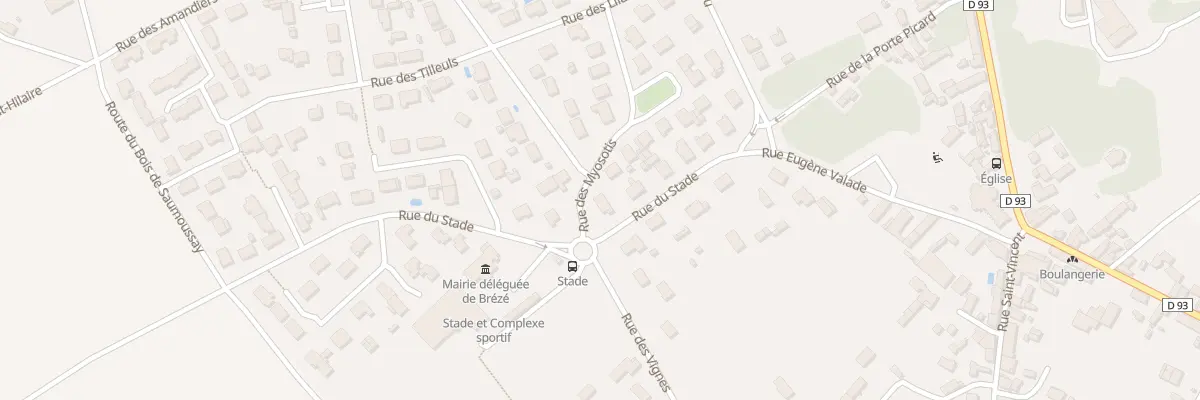 Plan du 12 Rue du Stade à Bellevigne-les-Châteaux