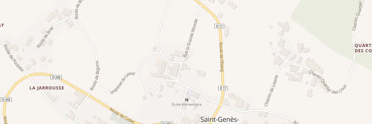 Plan du 62 La Grand Mondie à Saint-Genès-de-Castillon