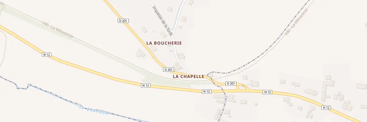 Plan du 68 La Chapelle à Gandelain