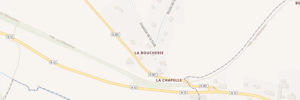 Plan de La Boucherie à Gandelain