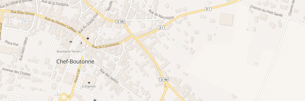 Plan du 9 Rue Robert Béchade à Chef-Boutonne