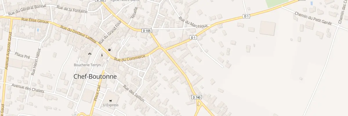 Plan du 3 Rue Robert Béchade à Chef-Boutonne