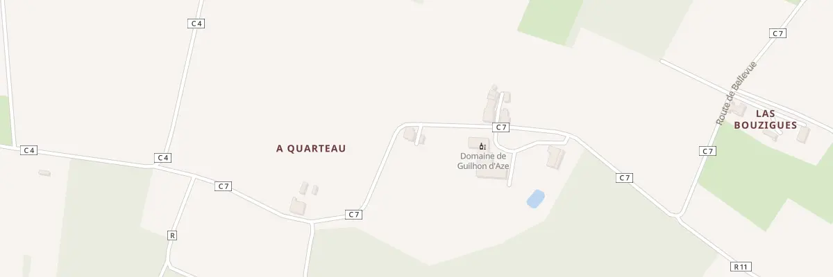 Plan du 121 Rte de Bellevue à Larée