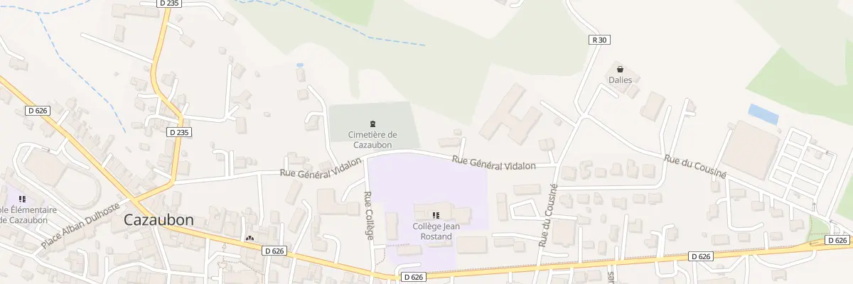 Plan du 17 Rue du Général Vidalon à Cazaubon