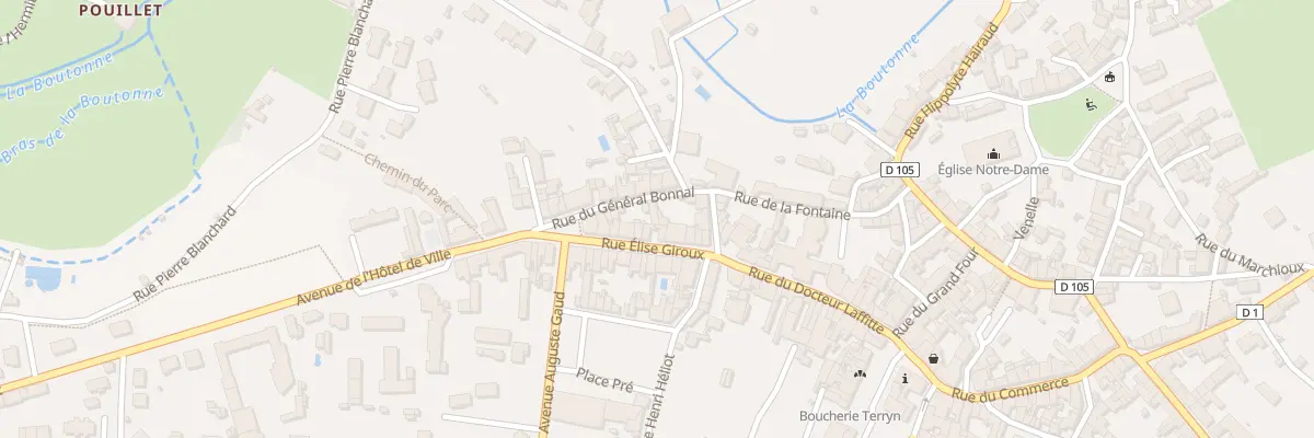 Plan du 11 Rue Elise Giroux à Chef-Boutonne